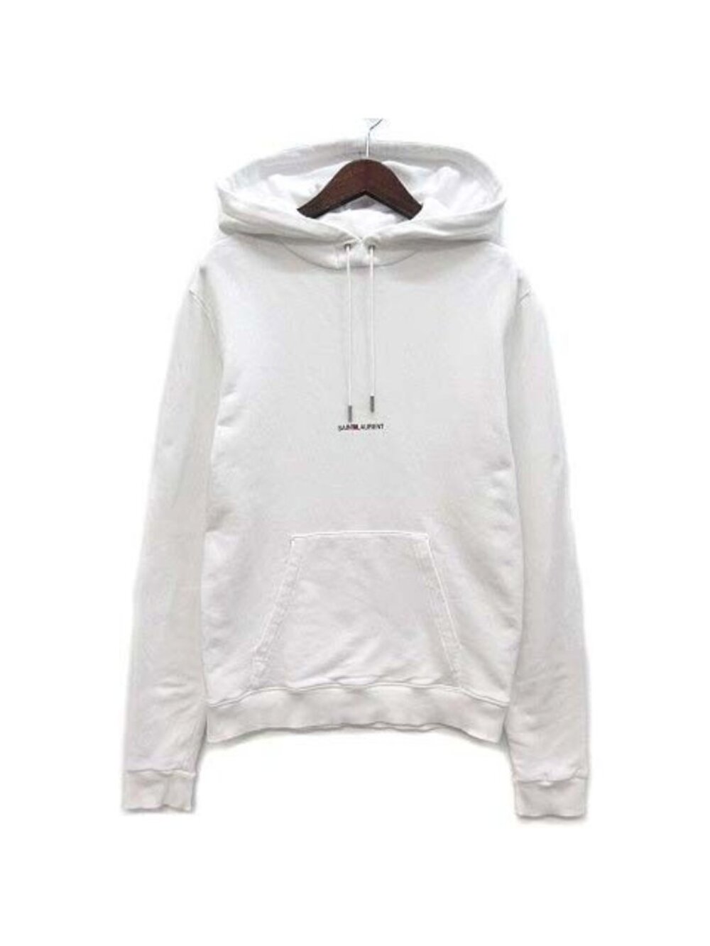 Saint Laurent Paris Logo Sweatshirt Hoodie Pullover White XS